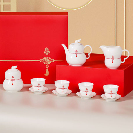 商务礼品定制：福禄盈门茶壶套装